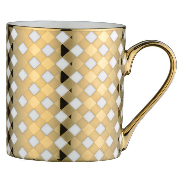 Bia International Porcelain Tartan 400ml Mug - Gold