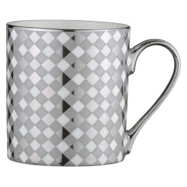 Bia International Porcelain Tartan 400ml Mug - Platinum