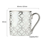 Bia International Porcelain Links 400ml Mug - Platinum