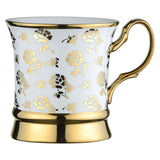 Bia International Porcelain Rose 400ml Mug - Gold