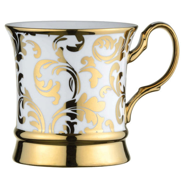 Bia International Porcelain Acanthus 400ml Mug - Gold