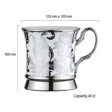 Bia International Porcelain Acanthus 400ml Mug - Platinum