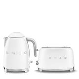 Smeg Jug Kettle & 2 Slice Toaster Set - Matte White