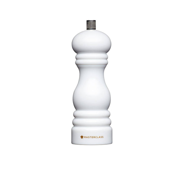 MasterClass 17cm Capstan Salt / Pepper Mill - White - Potters Cookshop