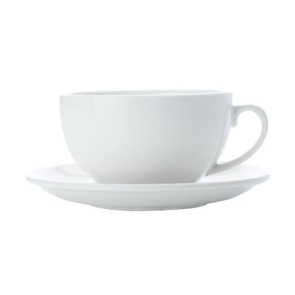 Maxwell & Williams White Basics Cappuccino Cup & Saucer Set - Potters Cookshop