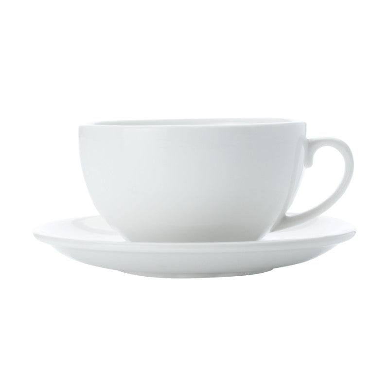 Maxwell & Williams White Basics Cappuccino Cup & Saucer Set - Potters Cookshop
