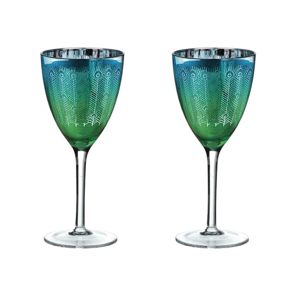 Artland Peacock 2 Piece Wine Glass Set - Potters Cookshop