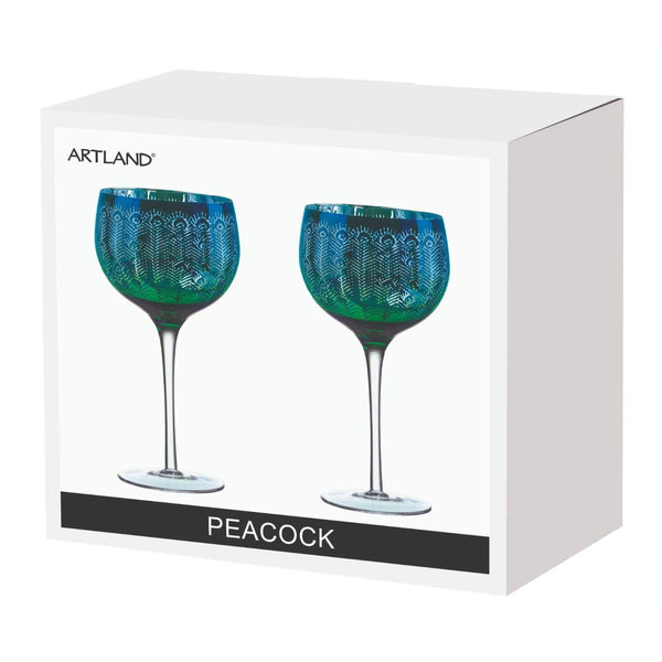 Artland Peacock 2 Piece Gin Glass Set - Potters Cookshop