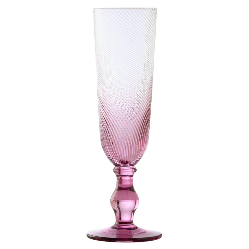Anton Studios Design Swirl 4 Piece Champagne Glass Set - Potters Cookshop