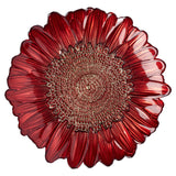 Anton Studio Designs Glass Red Sunflower Bowl - Potters Cookshop