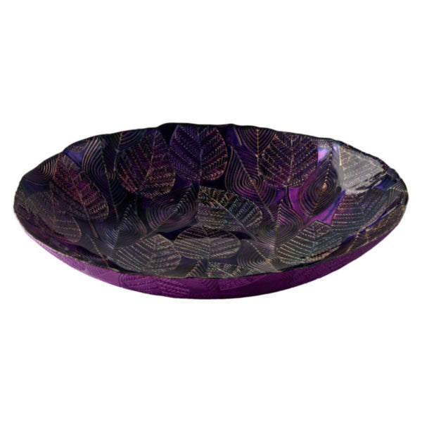 Anton Studio Designs Glass Autumnal Amethyst Bowl - 40cm