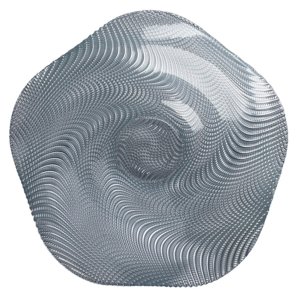 Anton Studio Designs Vortex Deep Glass Bowl - Platinum