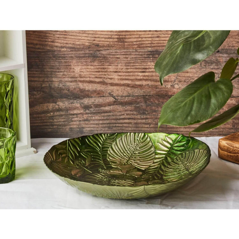 Anton Studio Designs Tropical Glass Round Bowl - 32.5cm - Potters Cookshop