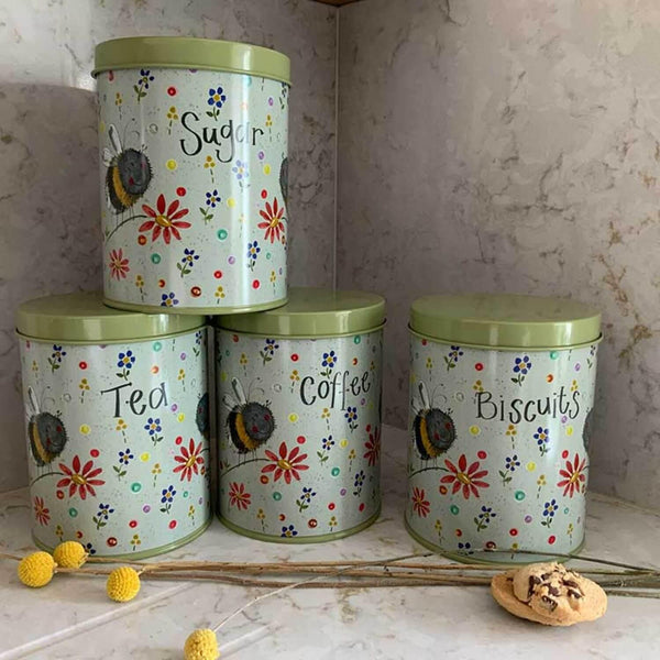 Alex Clark Coffee Storage Tin - Bee - Potters Cookshop