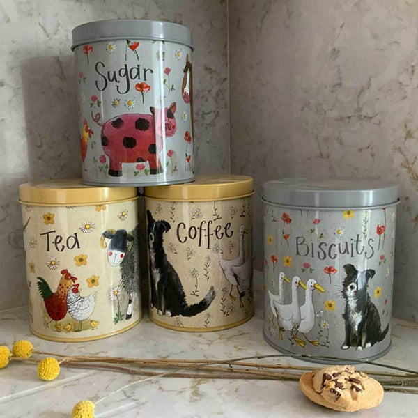 Alex Clark Coffee Storage Tin - Daisyfield Farm - Potters Cookshop