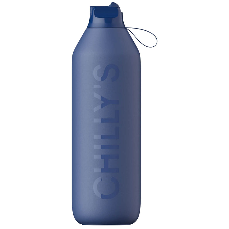 Chilly's Series 2 1-Litre Flip Reusable Water Bottle - Whale Blue