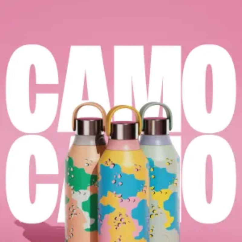 Chilly's Series 2 500ml Studio Reusable Water Bottle Desert Camo - Orange