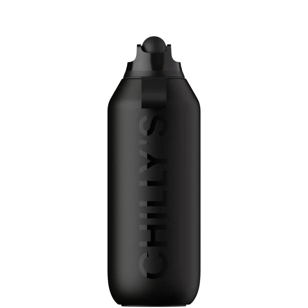 Chilly's Series 2 500ml Flip Reusable Water Bottle - Abyss Black