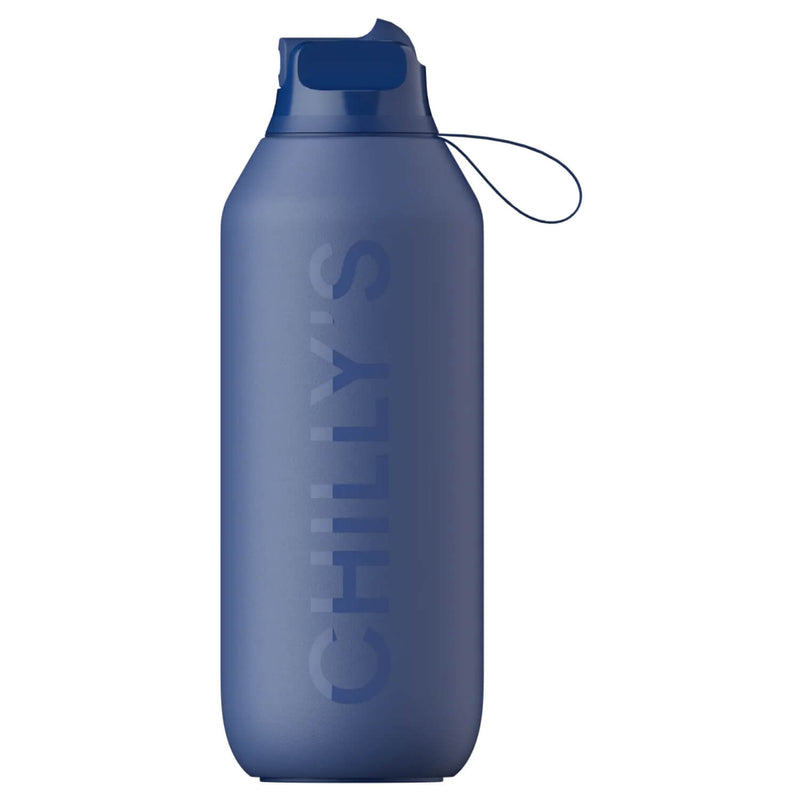 Chilly's Series 2 500ml Flip Reusable Water Bottle - Whale Blue