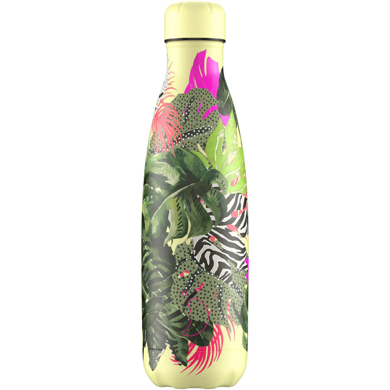 Chilly's 500ml 3D Tropical Reusable Water Bottle - Monstera Leaves
