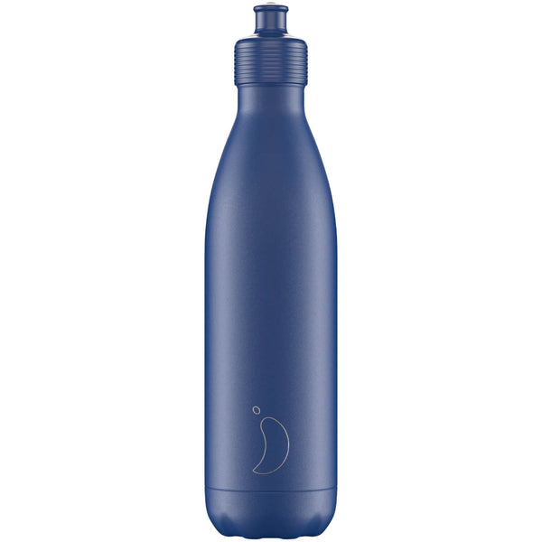 Chilly's 750ml Sports Reusable Water Bottle - Matte Blue