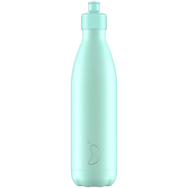 Chilly's 750ml Sports Reusable Water Bottle - Pastel Green