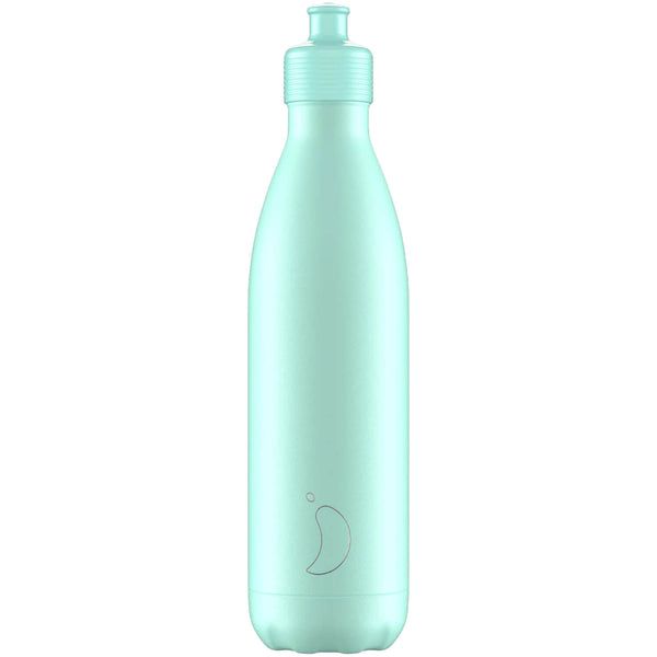 Chilly's 750ml Sports Reusable Water Bottle - Pastel Green