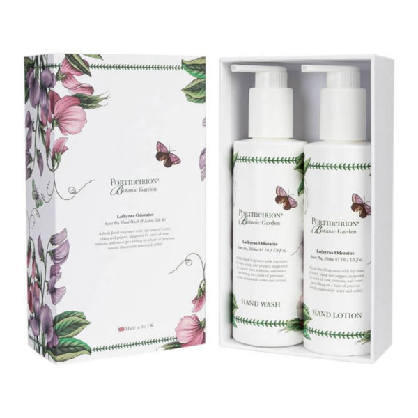Portmeirion Botanic Garden Hand Wash & Lotion Gift Set - Sweet Pea