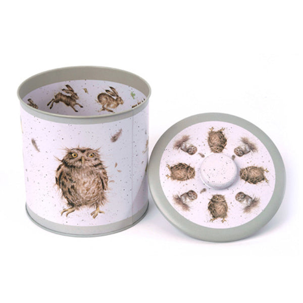 Wrendale Designs Biscuit Barrel Tin - Owl