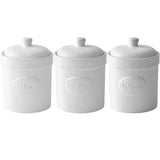 Bia International 3 Piece Canister Set - Matte White - Potters Cookshop