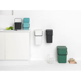 Brabantia Sort & Go 16 Litre Waste Bin - Grey - Potters Cookshop