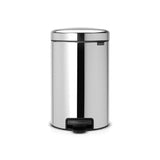 Brabantia NewIcon 12 Litre Pedal Bin - Brilliant Steel - Potters Cookshop