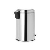 Brabantia NewIcon 12 Litre Pedal Bin - Brilliant Steel - Potters Cookshop