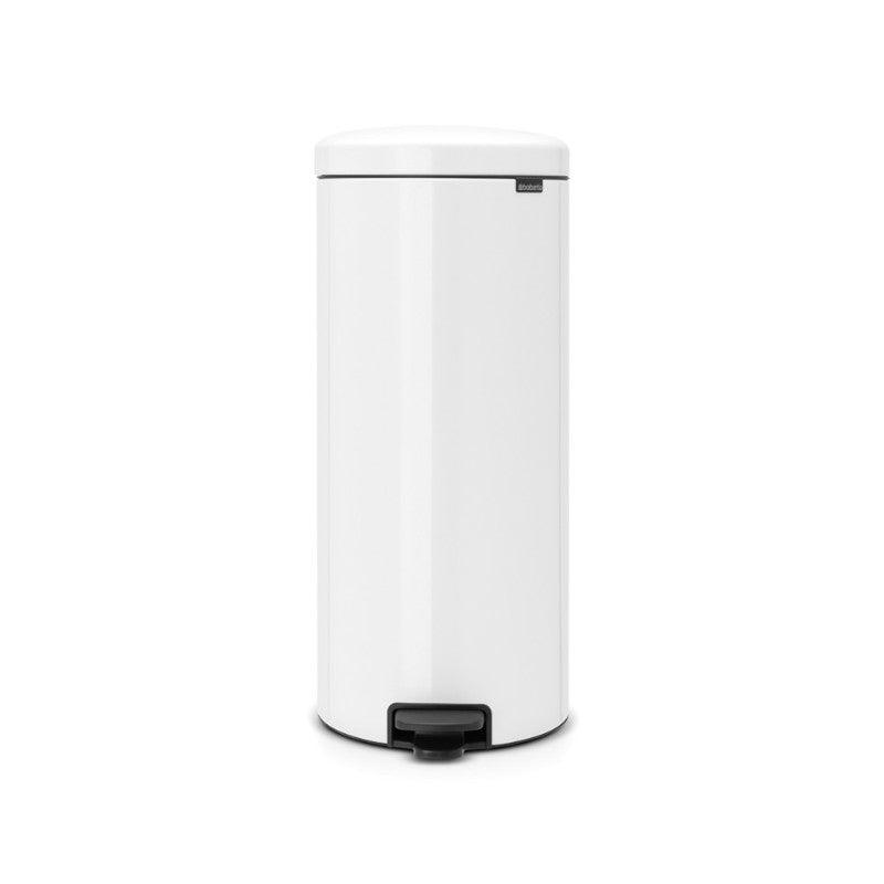 Brabantia NewIcon 30 Litre Pedal Kitchen Bin - White - Potters Cookshop