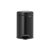 Brabantia NewIcon 3 Litre Pedal Bin - Matt Black - Potters Cookshop