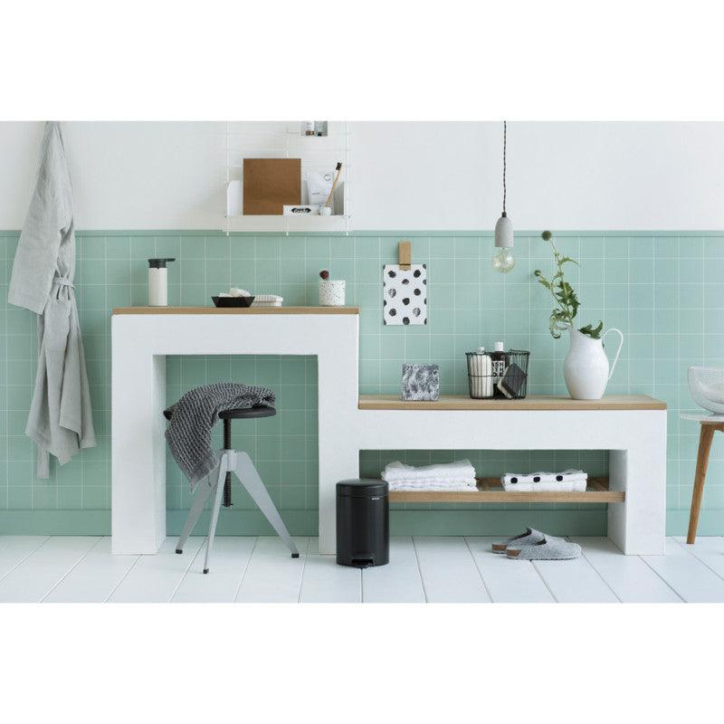 Brabantia NewIcon 3 Litre Pedal Bin - Matt Black - Potters Cookshop