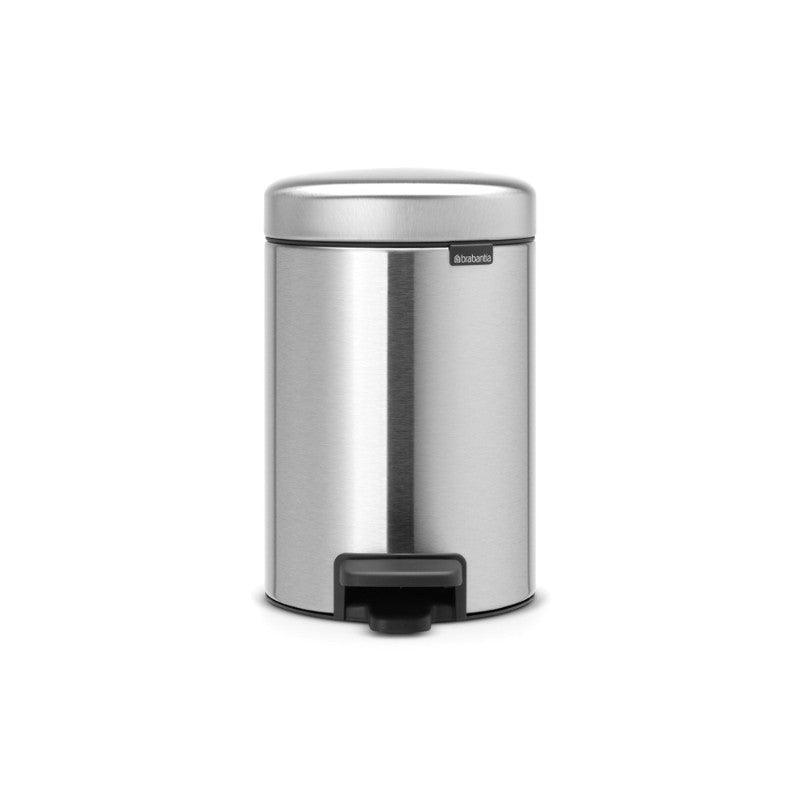 Brabantia NewIcon 3 Litre Pedal Bin - Matt Steel - Potters Cookshop