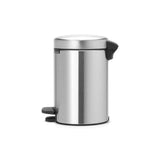 Brabantia NewIcon 3 Litre Pedal Bin - Matt Steel - Potters Cookshop