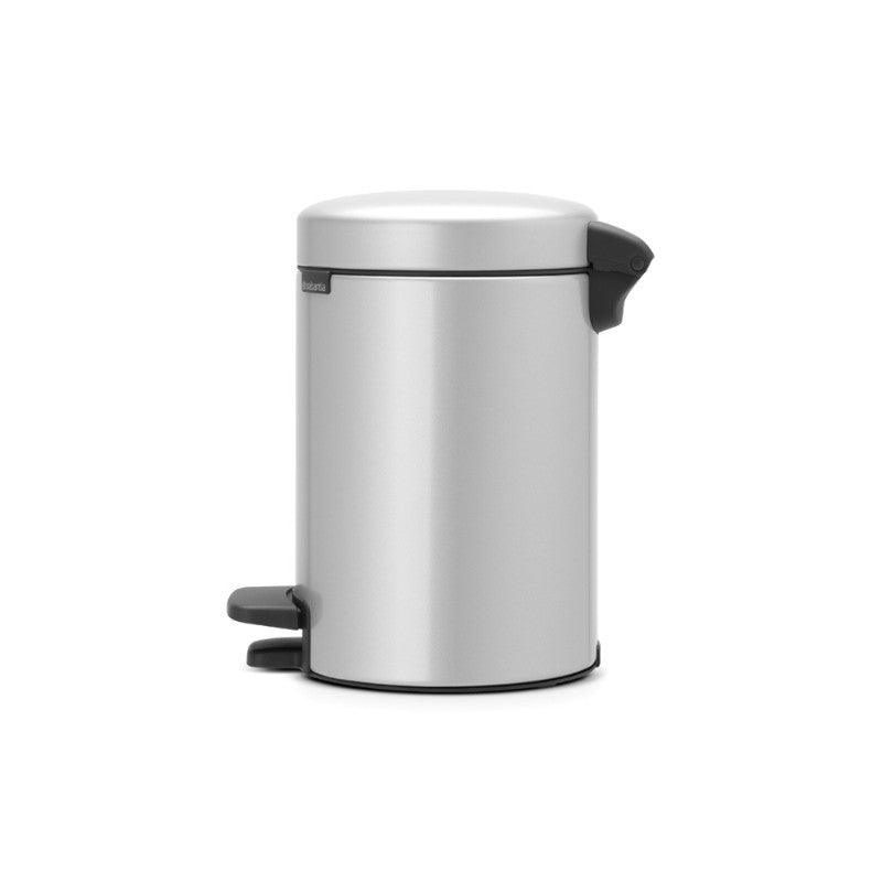 Brabantia NewIcon 3 Litre Pedal Bin - Metallic Grey - Potters Cookshop