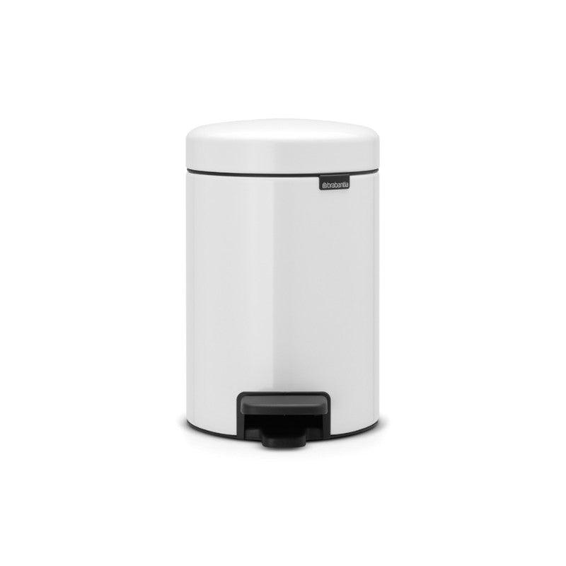 Brabantia NewIcon 3 Litre Pedal Bin - White - Potters Cookshop