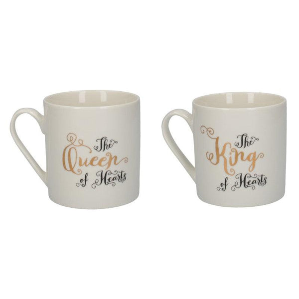 C000047 Victoria And Albert Alice in Wonderland His And Hers Mug Set - Reverse Side Illustrations