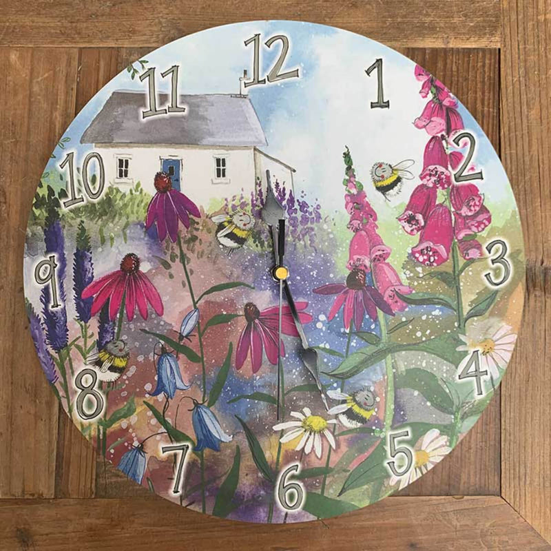 Alex Clark Wall Clock - Bee Garden