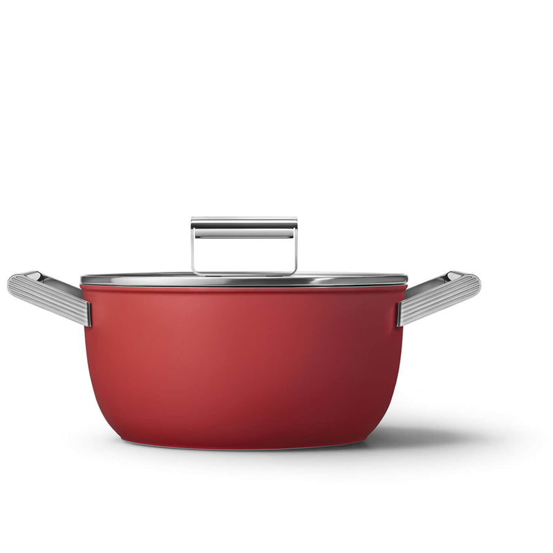 Smeg Cookware 4 Piece Non Stick Cookware Set - Red