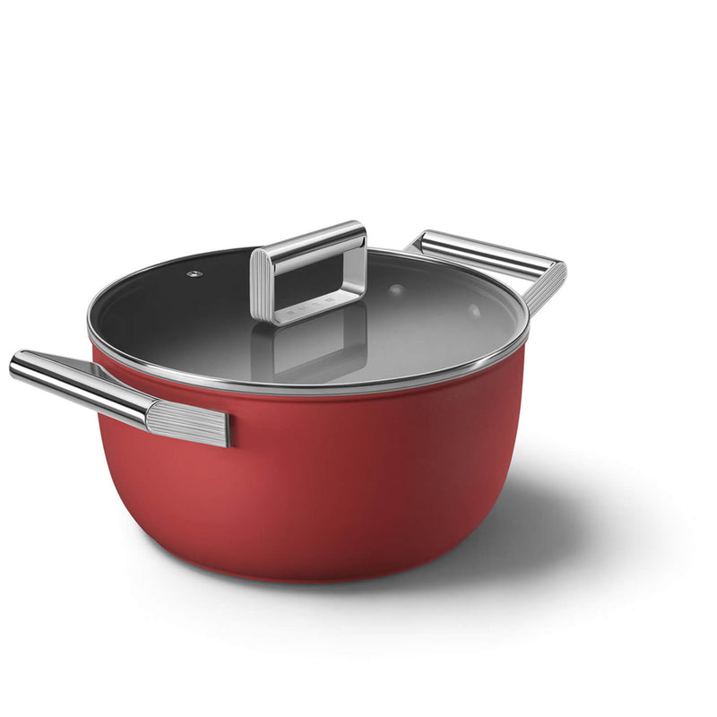 Smeg Cookware 4 Piece Non Stick Cookware Set - Red