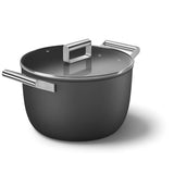 Smeg Cookware 26cm Non-Stick Casserole - Black