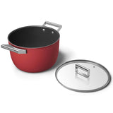 Smeg Cookware 26cm Non-Stick Casserole - Red