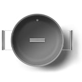 Smeg Cookware 28cm Non-Stick Shallow Casserole - Black