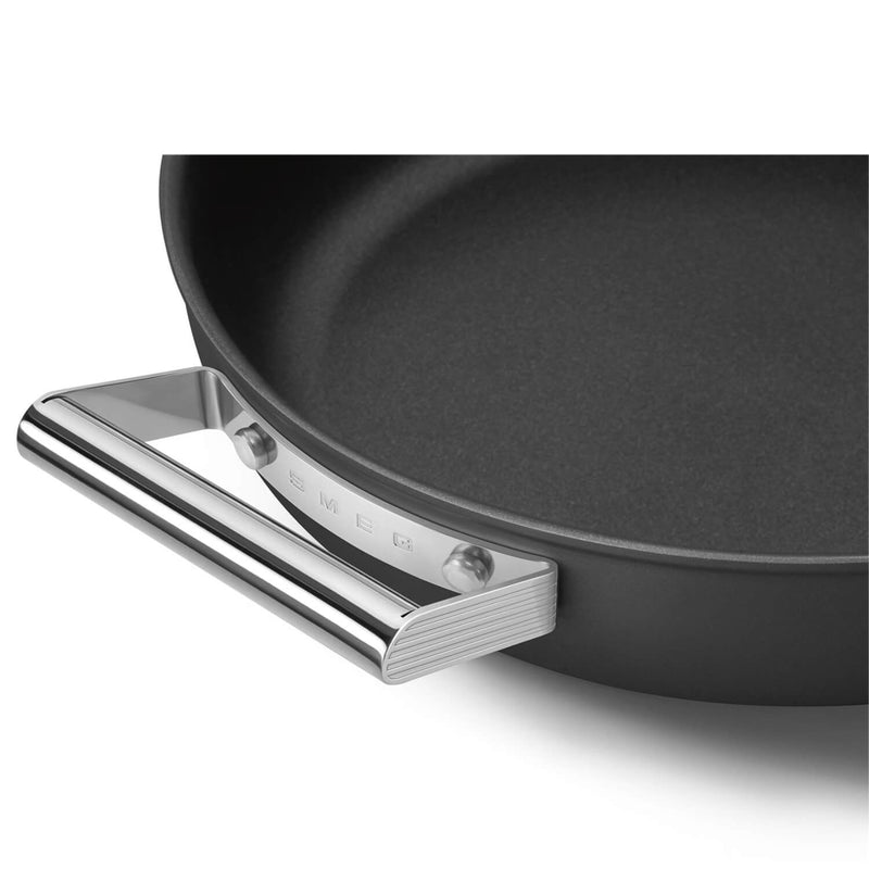 Smeg Cookware 28cm Non-Stick Shallow Casserole - Black