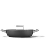 Smeg Cookware 28cm Non-Stick Shallow Casserole - Black