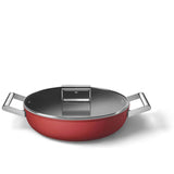 Smeg Cookware 28cm Non-Stick Shallow Casserole - Red